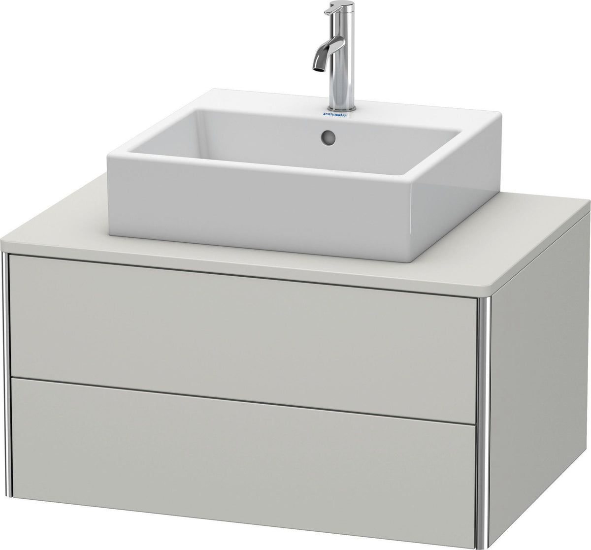 Duravit XSquare Waschtischunterbau 800 mm wandhängend betongrau matt mit 2 Schubkästen