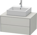 Duravit XSquare Waschtischunterbau 800 mm wandhängend betongrau matt mit 2 Schubkästen