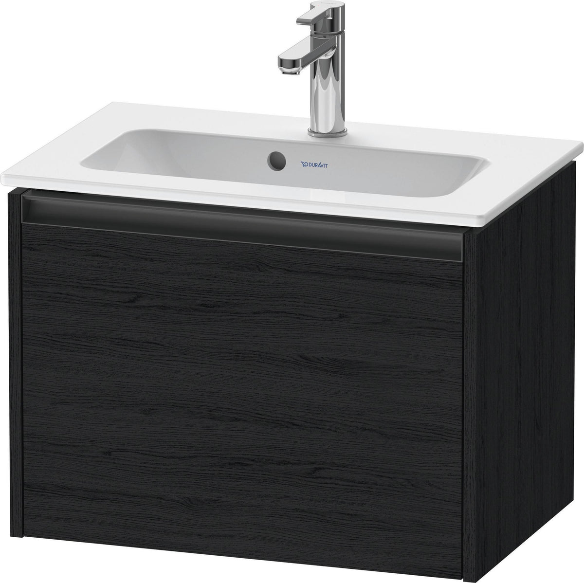 DURAVIT Ketho.2 Waschtischunterbau 610 mm betongrau matt mit Soft-Close-Auszug