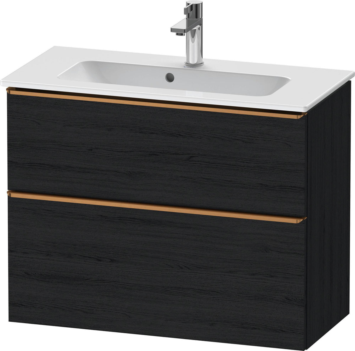 DURAVIT D-Neo Waschtischunterbau 810 mm Eiche Schwarz Bronze, wandhängend, 1 Auszug