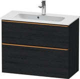 DURAVIT D-Neo Waschtischunterbau 810 mm Eiche Schwarz Bronze, wandhängend, 1 Auszug