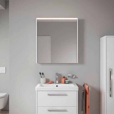 DURAVIT D-Code Spiegelschrank 650 mm, LED-Beleuchtung, Anschlag links, weiß