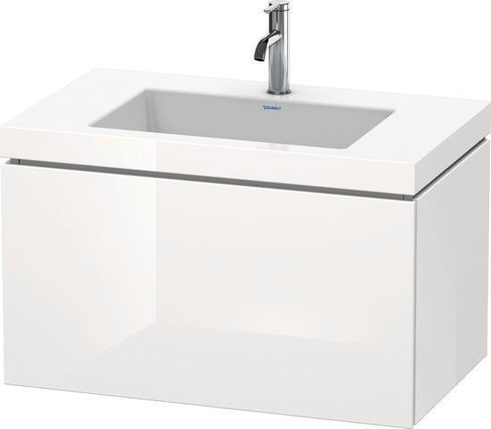 Duravit Waschtischset L-Cube 800x480mm mit Vero Air Möbelwaschtisch, 1 Hahnloch, ohne Überlauf