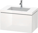 Duravit Waschtischset L-Cube 800x480mm mit Vero Air Möbelwaschtisch, 1 Hahnloch, ohne Überlauf