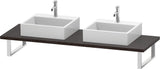 Duravit L-Cube Konsole variabel – 2 Ausschnitte, 550 mm Tiefe, Weiß Matt