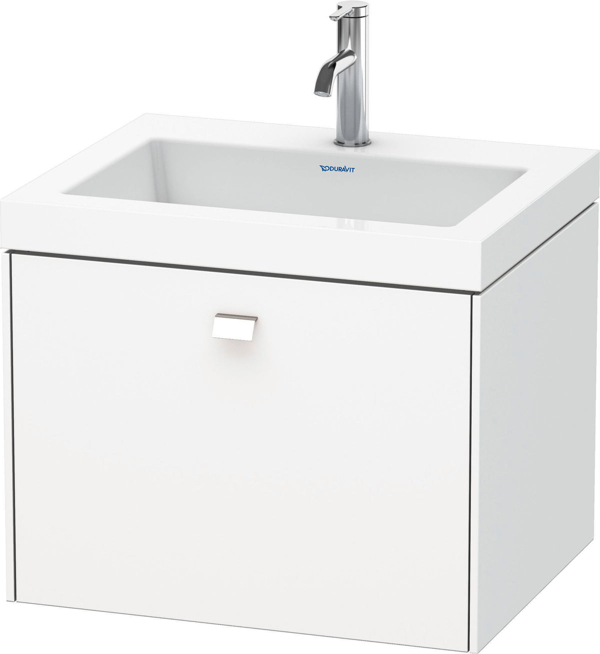 DURAVIT Brioso c-bonded Waschtischset 600 mm, wandhängend, Betongrau Matt, 1 Auszug