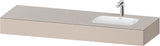 DURAVIT Qatego Einbau-Waschtisch mit Konsole 1600x550x170mm Hochglanz Matt Weiß
