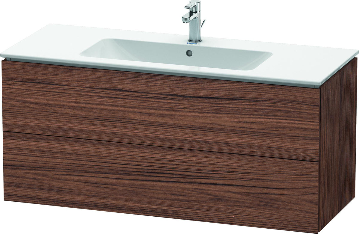 Duravit L-Cube Waschtischunterbau 1220 mm taupe matt mit 2 Schubkästen und Tip-On-Technik