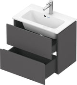 Duravit L-Cube Waschtischunterbau 620 mm Weiß Matt mit 2 Schubkästen und Tip-On Technik