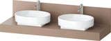 DURAVIT Balcoon Konsole 1600x370x550 mm mit 2 Ausschnitten, Elfenbein Matt