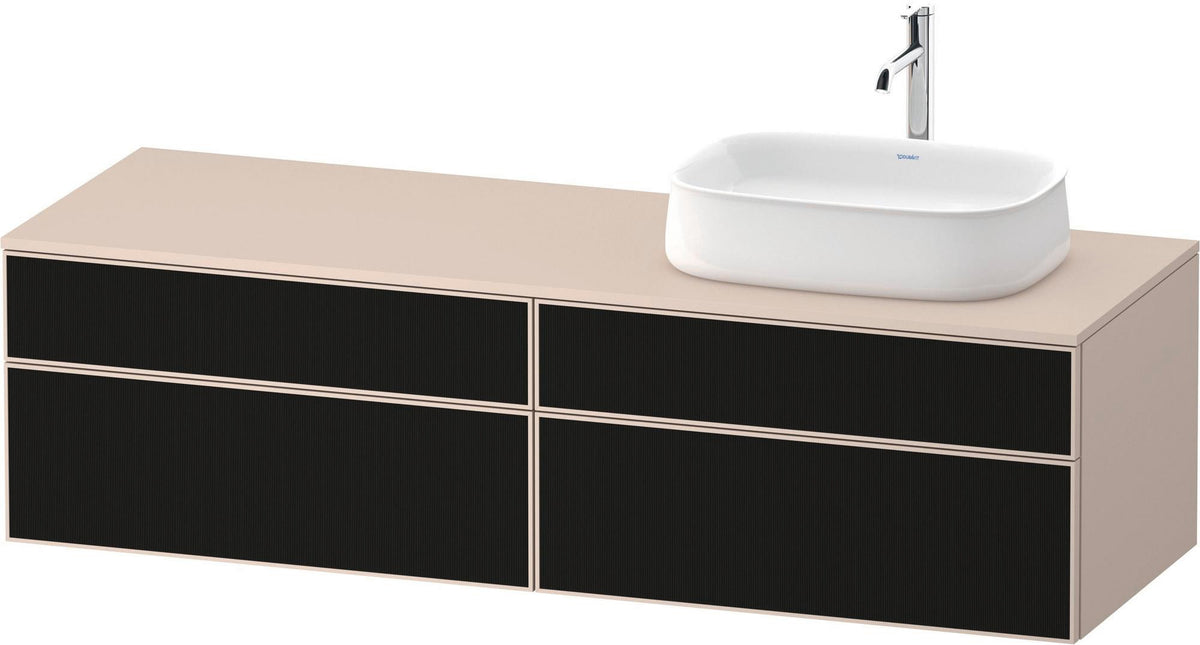 Duravit Zencha Konsolenwaschtischunterbau 1600 mm Eiche Anthrazit mit 2 Auszügen