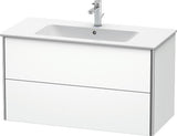 Duravit XSQUARE Waschtischunterbau 1010 mm s-matt mit 2 Schubkästen und Ahorn Innenausstattung