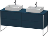 DURAVIT XSquare Waschtischunterbau 1600 mm betongrau matt, 4 Schubkästen, Tip-On, bodenstehend