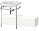 Duravit Happy D.2 Plus Waschtischset 1200 mm taupe supermatt – Einrichtungssystem Nussbaum rechts, bodenstehend, mit Hahnloch