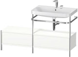 Duravit Waschtischset HAPPY D.2 PLUS 1400x490mm ein Hahnloch taupe supermatt