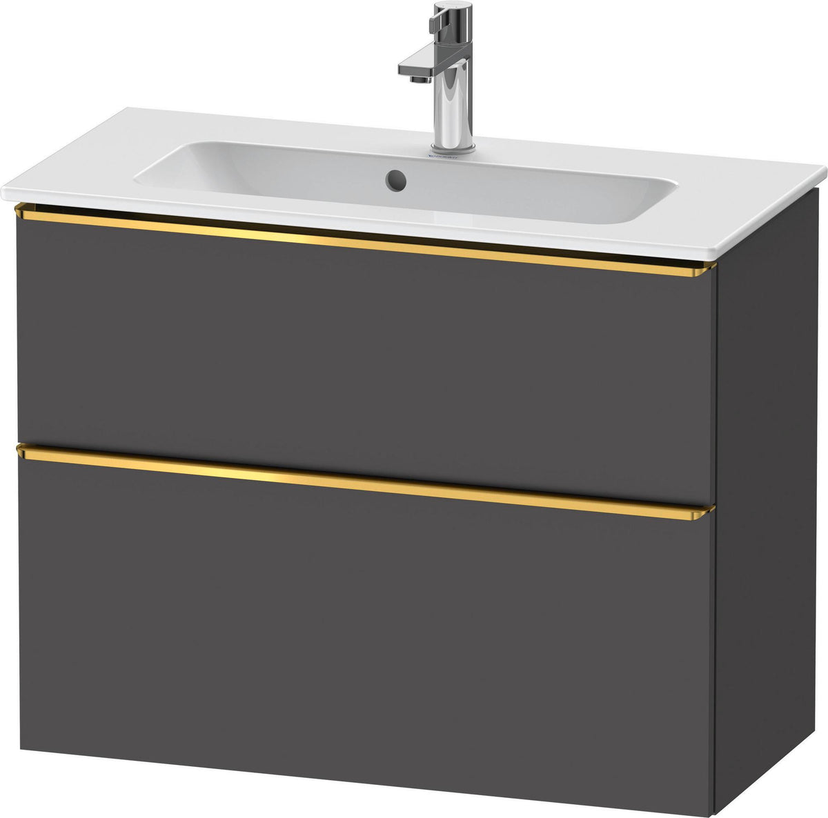 DURAVIT D-Neo Waschtischunterbau 810 mm Eiche Schwarz Bronze, wandhängend, 1 Auszug
