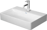 DURAVIT DuraSquare Möbel-Waschtisch 600 mm, DuraCeram, weiß, mit Hahnlochbank, ohne Überlauf