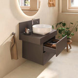 Duravit Balcoon Konsole 800x370x550 mm mit mittigem Ausschnitt, Elfenbein Matt