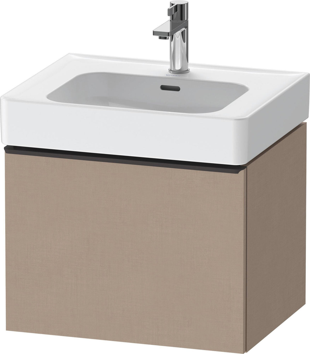 DURAVIT D-Neo Waschtischunterbau 584 mm Eiche Schwarz Matt mit Bronze Griff