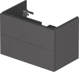 Duravit L-Cube Waschtischunterbau 820 mm taupe matt mit 2 Schubkästen und Tip-On-Technik