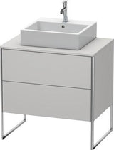 Duravit XSQUARE Waschtischunterbau 800 mm mit integriertem Fußgestell, s-matt ES Ahorn