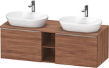 DURAVIT D-Neo Konsolenwaschtischunterbau 1400 mm betongrau matt mit 2 Auszügen und Bronze-Griffen