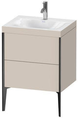 Duravit Möbelwaschtischset XVIU 600x480mm Cha ma / ta s-matt Ra 83 o HL – Viu Waschtisch mit Unterbau