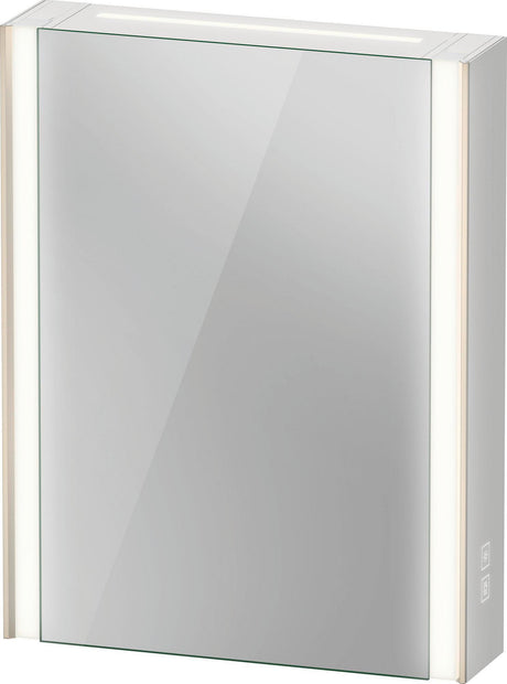 DURAVIT XViu Spiegelschrank 620x800x156 mm, rechts, LED, champagner matt – mit Front- und Innenspiegel