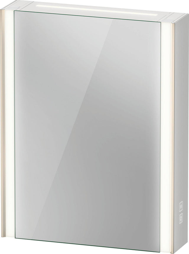 DURAVIT XViu Spiegelschrank 620x800x156 mm, rechts, LED, champagner matt – mit Front- und Innenspiegel