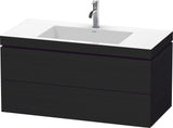 Duravit L-Cube Waschtischset c-bonded 1000 mm Eiche Schwarz mit Vero Air Waschtisch und 2 Schubkästen