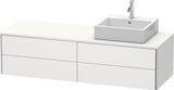 Duravit XSquare Waschtischunterbau 1600 mm betongrau matt, 4 Schubkästen, wandhängend