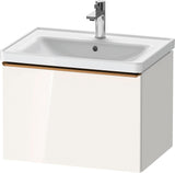 Duravit D-Neo Waschtischunterbau 634 mm betongrau matt mit Bronze-Griff und Soft-Close-Auszug