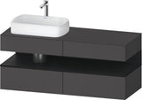 DURAVIT Qatego Studio F. A. Porsche Konsolenwaschtischunterbau 1400 mm Weiß Matt mit LED-Nischenbeleuchtung