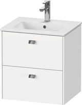 DURAVIT Brioso Waschtischunterbau 553x520x419 mm, 2 Schubkästen, Weiß Matt, Griff Chrom