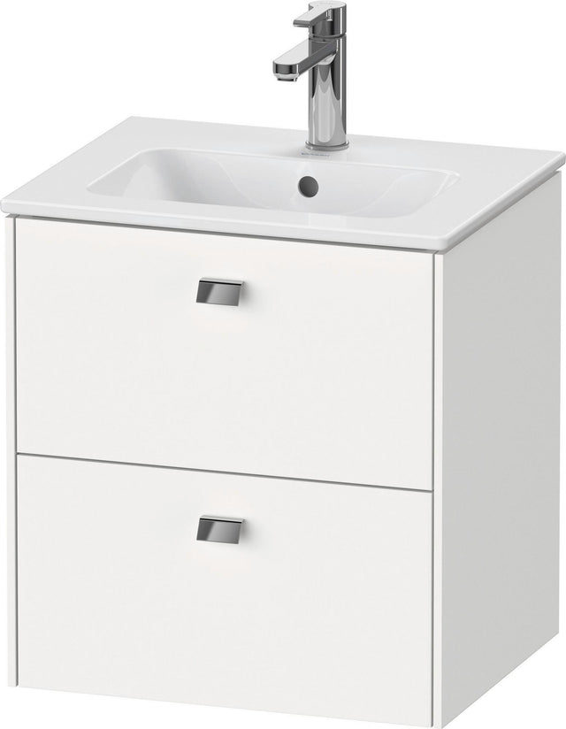 DURAVIT Brioso Waschtischunterbau 553x520x419 mm, 2 Schubkästen, Weiß Matt, Griff Chrom