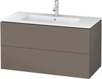 flannel grey seidenmatt / Mitteldichte Faserplatte (MDF) / 2 Schubkästen
