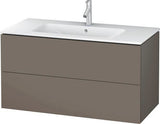 Duravit L-Cube Waschtischunterbau 1020 mm taupe matt – wandhängend, 2 Schubkästen, Tip-On