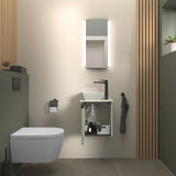 DURAVIT Sivida Aufsatzbecken Set mit Konsole 410x330mm Weiß ohne Hahnloch