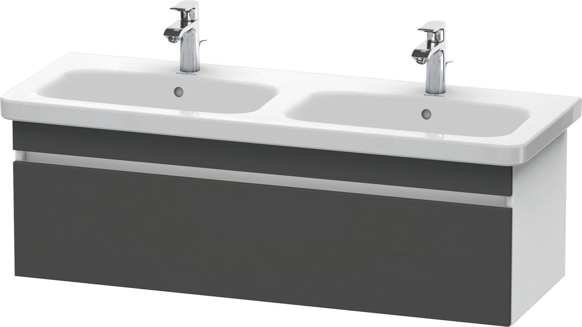 Duravit DuraStyle Waschtischunterbau 1230 mm betongrau matt – wandhängend, 1 Auszug, Soft-Close