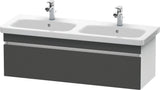 Duravit DuraStyle Waschtischunterbau 1230 mm betongrau matt – wandhängend, 1 Auszug, Soft-Close