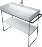 Duravit DuraSquare Metallkonsole höhenverstellbar mit Handtuchhalter links/rechts Chrom