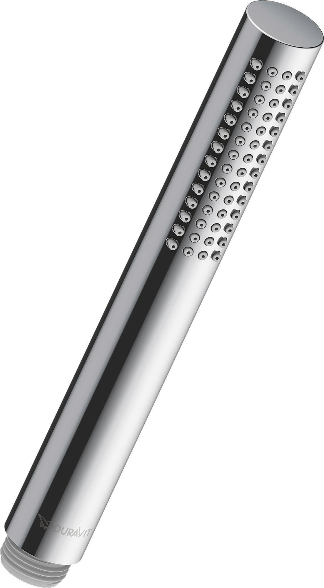 DURAVIT Stabbrause MinusFlow Rund Rain Schwarz Matt – Handbrause mit Antikalksystem, Messing
