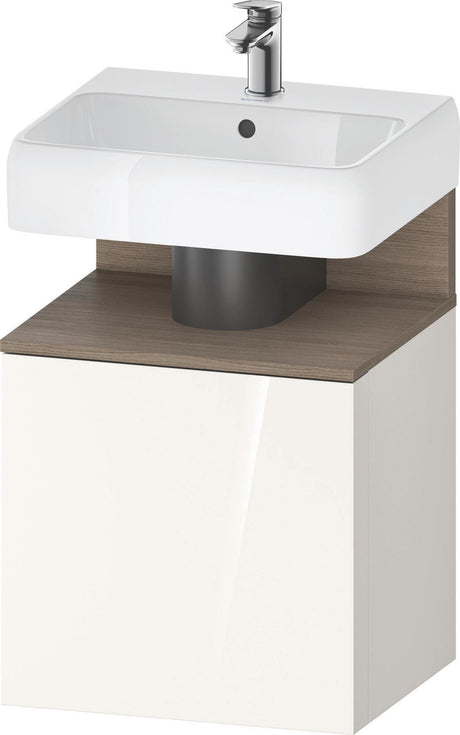 DURAVIT Qatego Waschtischunterbau 490 mm Eiche Terra Matt, wandhängend, 1 Tür links, Tip-On
