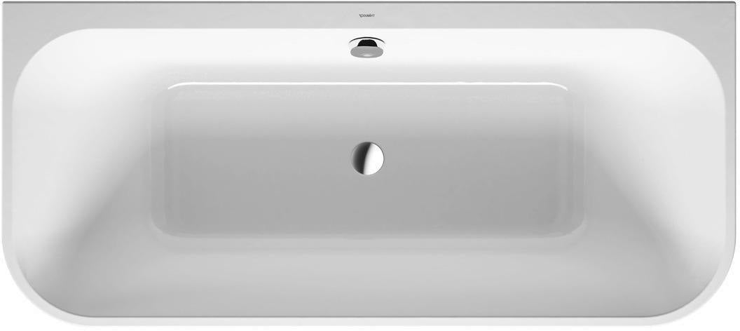 DURAVIT Happy D.2 Plus Badewanne 1800x800 mm Weiß/Graphit – 2-Sitzer mit Rückenschrägen