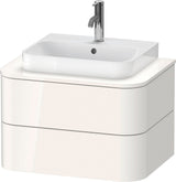 DURAVIT Happy D.2 Konsolenwaschtischunterbau wandhängend 650 mm, 2 Schubkästen, weiß Hochglanz
