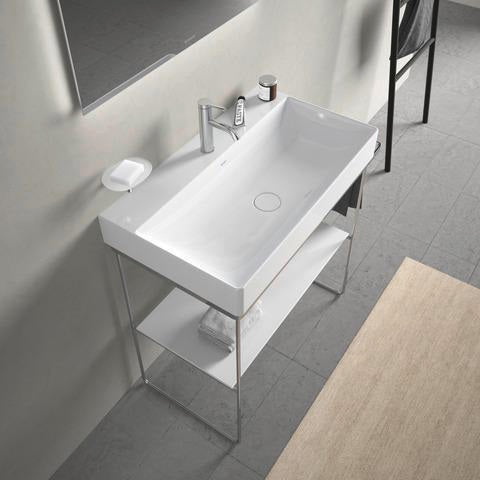 Duravit DuraSquare Metallkonsole höhenverstellbar mit Handtuchhalter links/rechts, chrom