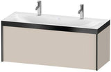 Duravit XViu Möbelwaschtischset 1200 mm mit Unterbau, 1 Hahnloch und Raumsparsiphon