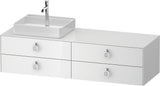 DURAVIT White Tulip Konsolenwaschtischunterbau 1600 mm, 4 Schubkästen, Weiß Seidenmatt, Philippe Starck