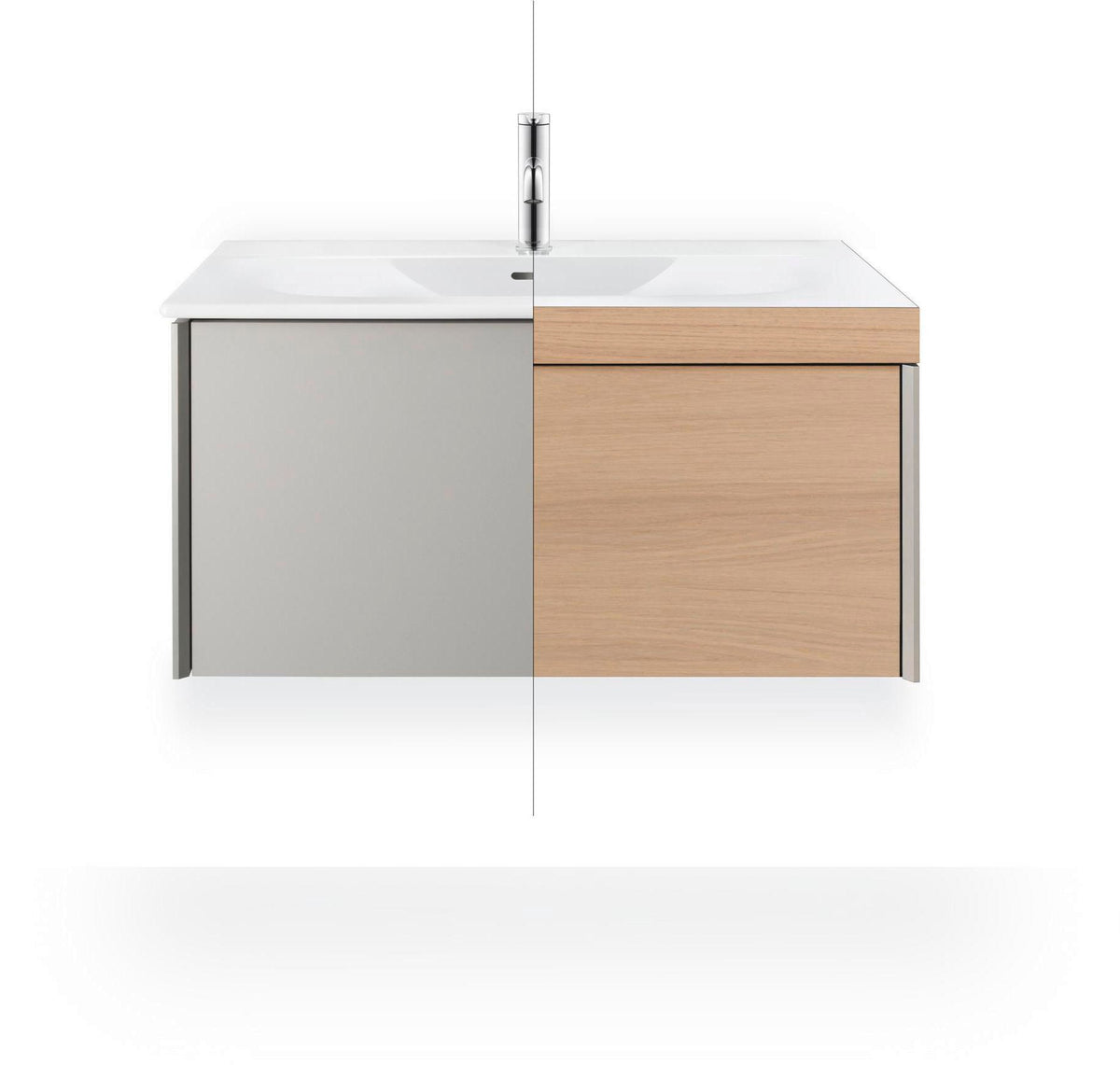 Duravit Viu Möbelwaschtisch 830 mm, weiß, mit Überlauf und Hahnlochbank