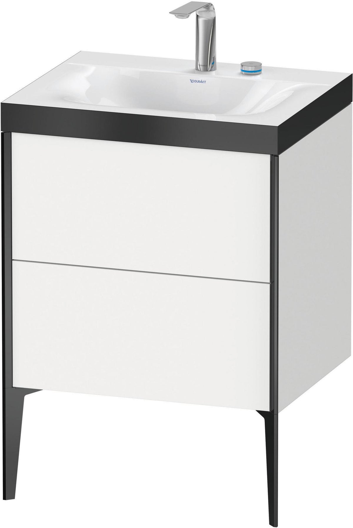 Duravit XViu c-bonded Waschtischset 600 mm weiß bodenstehend mit Push-Open